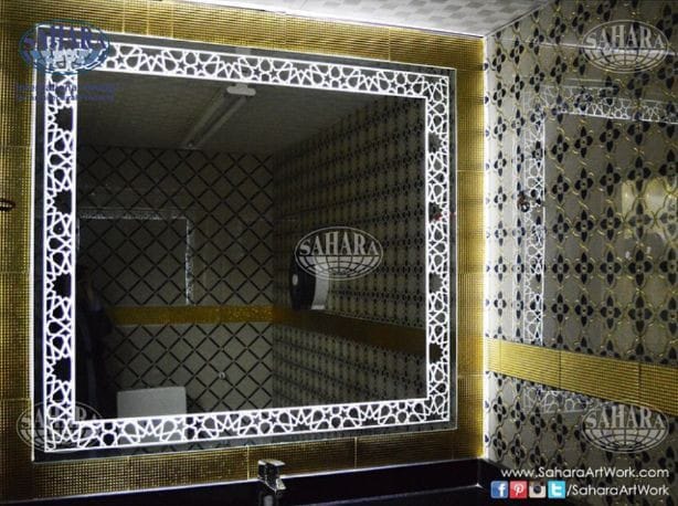 Mosaic Pattern LED Mirror